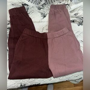 Full Tilt Maroon and Pink Joggers